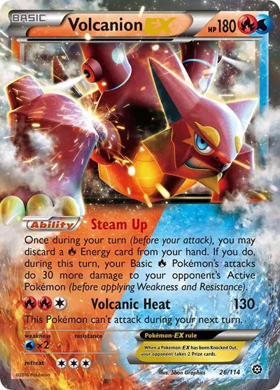 Volcanion EX - Steam Siege (Ultra Rare)