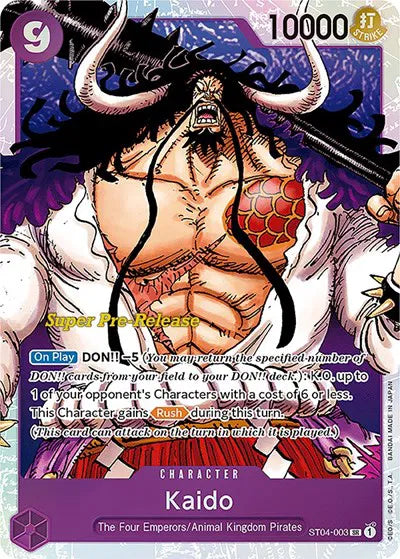 Kaido (003) - Super Pre-Release Starter Deck 4: Animal Kingdom Pirates