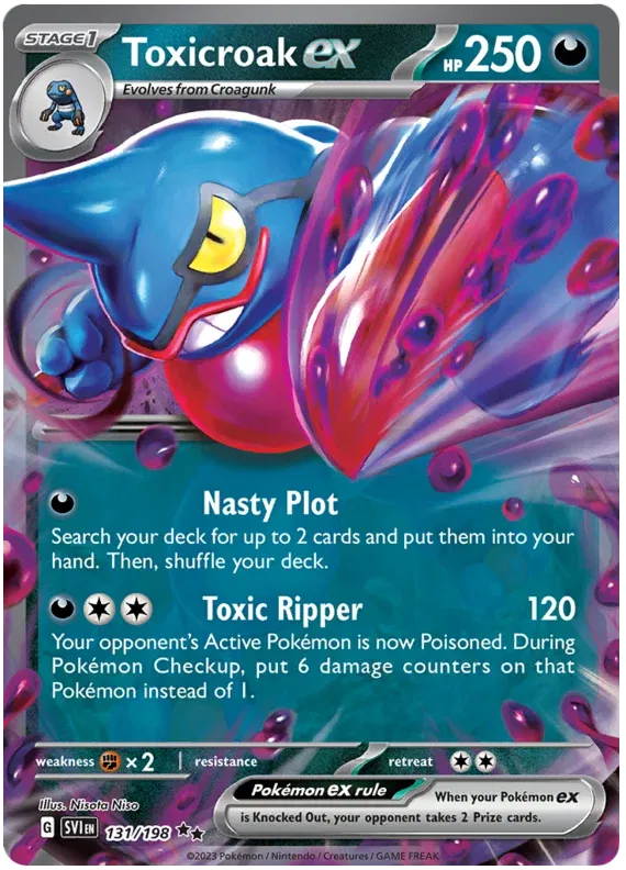 Toxicroak ex - Scarlet & Violet Base Set (Double Rare)