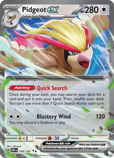 Pidgeot ex - Obsidian Flames (Double Rare)