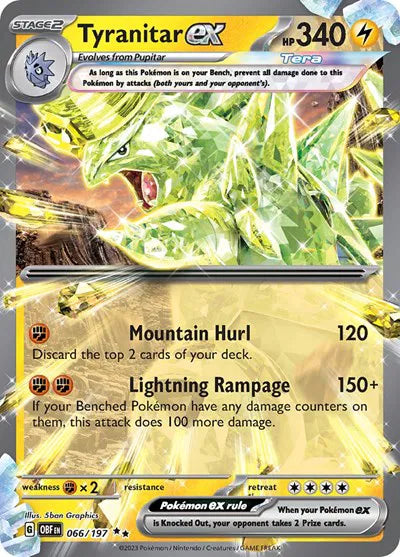 Tyranitar ex - Obsidian Flames (Double Rare)