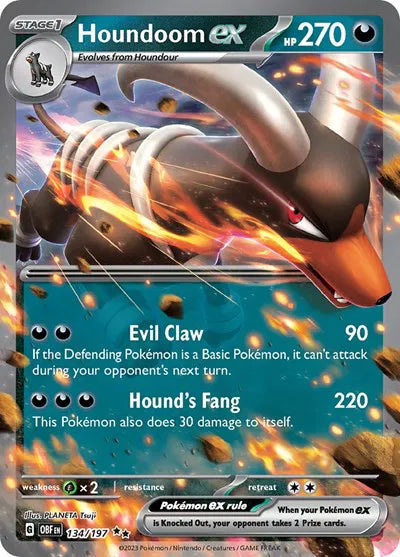 Houndoom ex - Obsidian Flames (Double Rare)