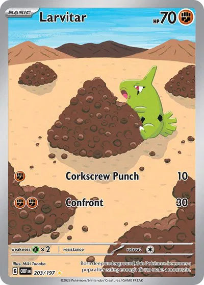 Larvitar - Obsidian Flames (Illustration Rare)