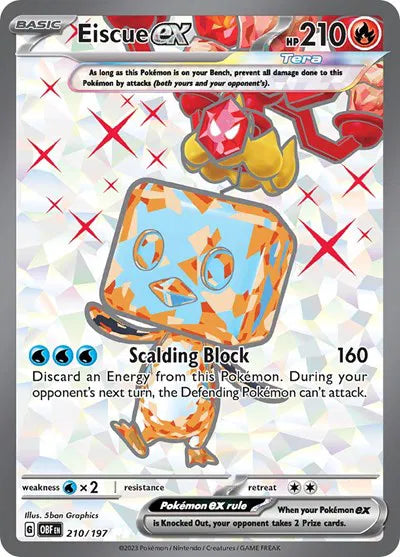 Eiscue ex - Obsidian Flames (Ultra Rare, 210/197 Holo)