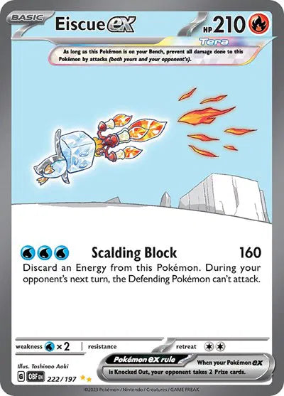 Eiscue ex - Obsidian Flames (Special Illustration Rare, 222/197 Holo)