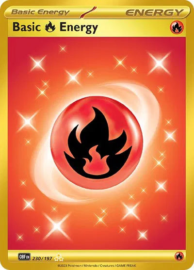 Basic Fire Energy - Obsidian Flames (Hyper Rare)