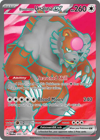 Bloodmoon Ursaluna ex - Twilight Masquerade (Ultra Rare) — Single | God Pack Collection