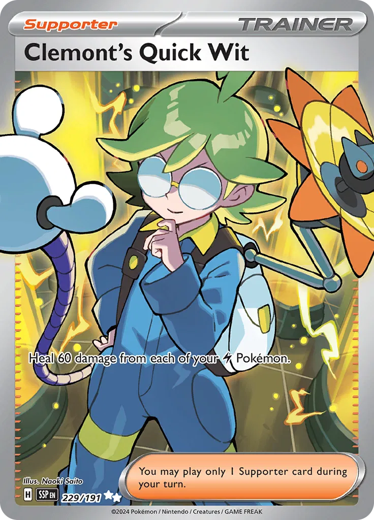 Clemont's Quick Wit - Surging Sparks (Ultra Rare)