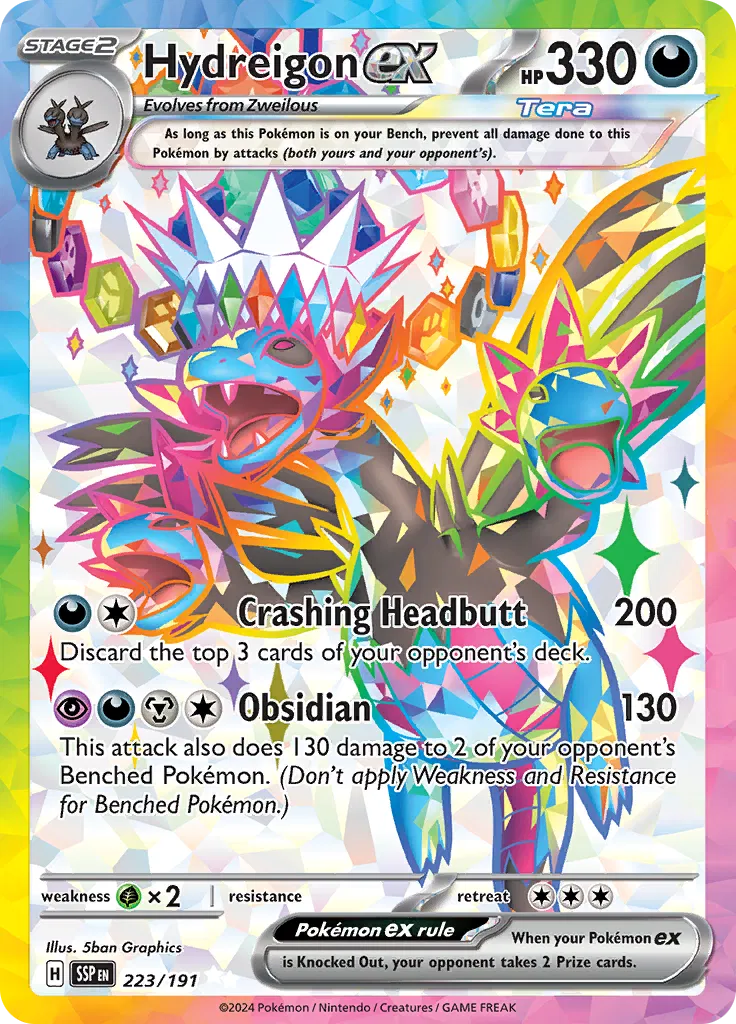 Hydreigon ex - Surging Sparks (Ultra Rare, 223/191 Holo)