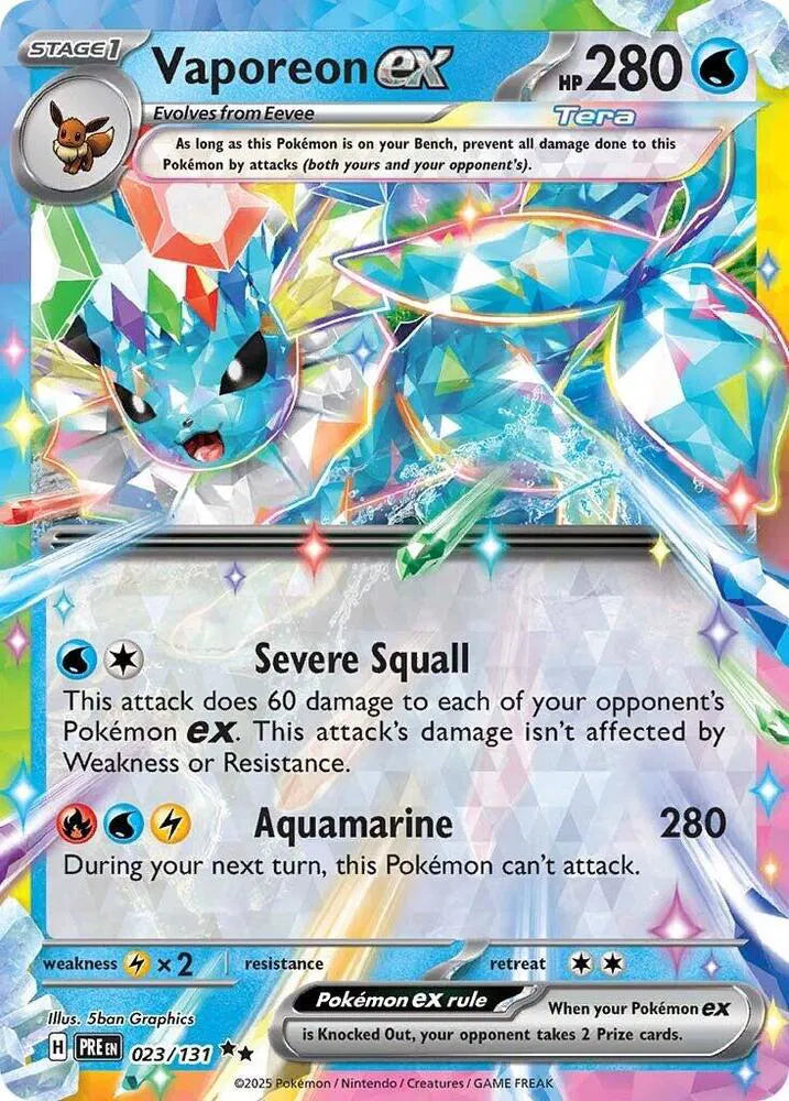 Vaporeon ex - Prismatic Evolutions (Double Rare, 023/131 Holo)
