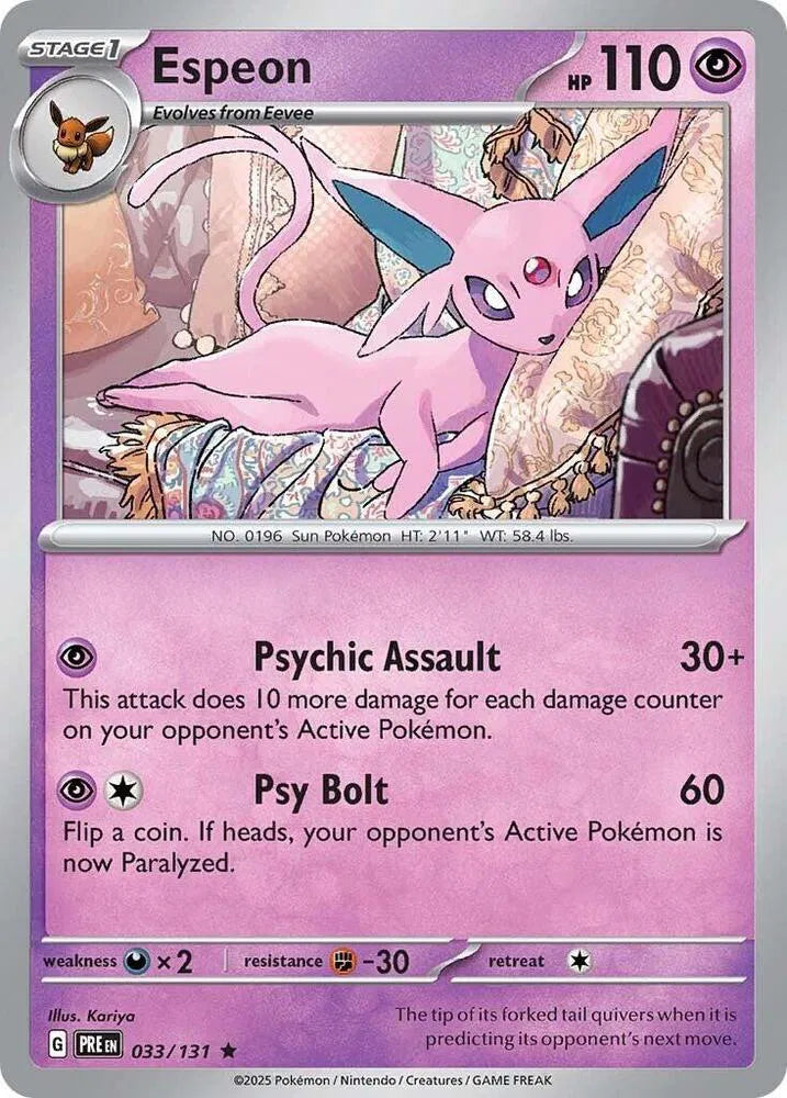 Espeon - Prismatic Evolutions (033/131 Reverse Holo)