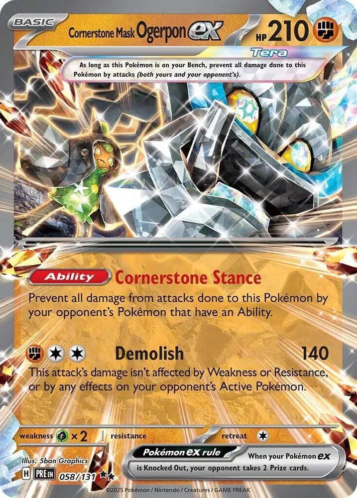 Cornerstone Mask Ogerpon ex - Prismatic Evolutions (Double Rare)