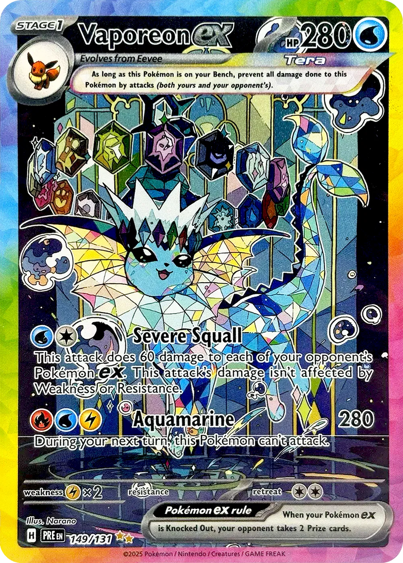Vaporeon ex - Prismatic Evolutions (Special Illustration Rare, 149/131 Holo)