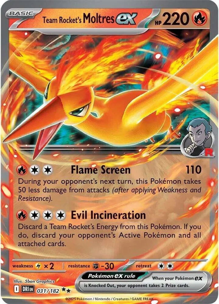 Team Rocket's Moltres ex - Destined Rivals (Double Rare)