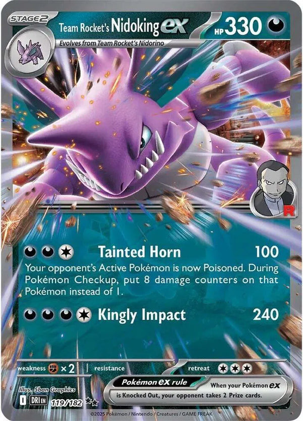 Team Rocket's Nidoking ex - Destined Rivals (Double Rare)