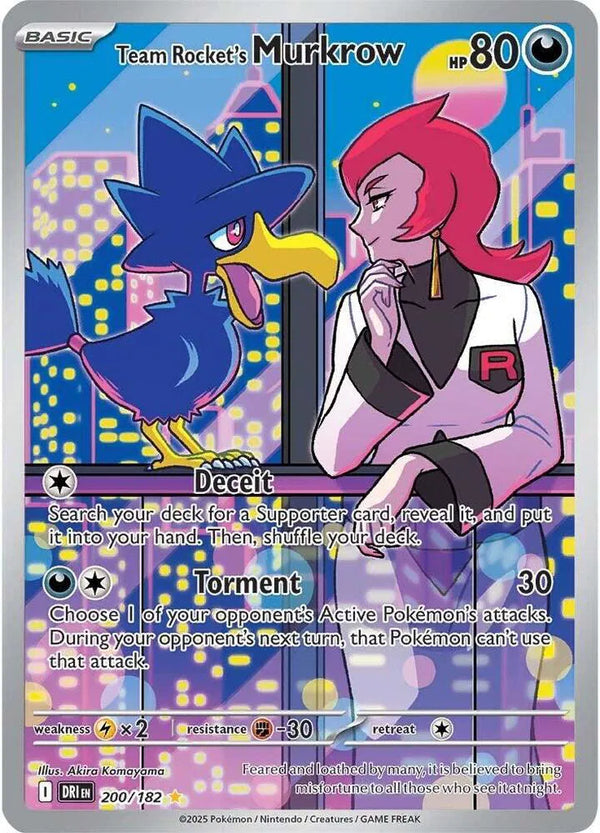 Team Rocket's Murkrow - Destined Rivals (Illustration Rare)