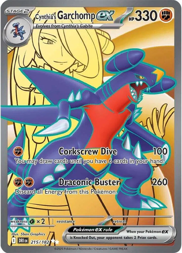 Cynthia's Garchomp ex - Destined Rivals (Ultra Rare, 215/182 Holo)