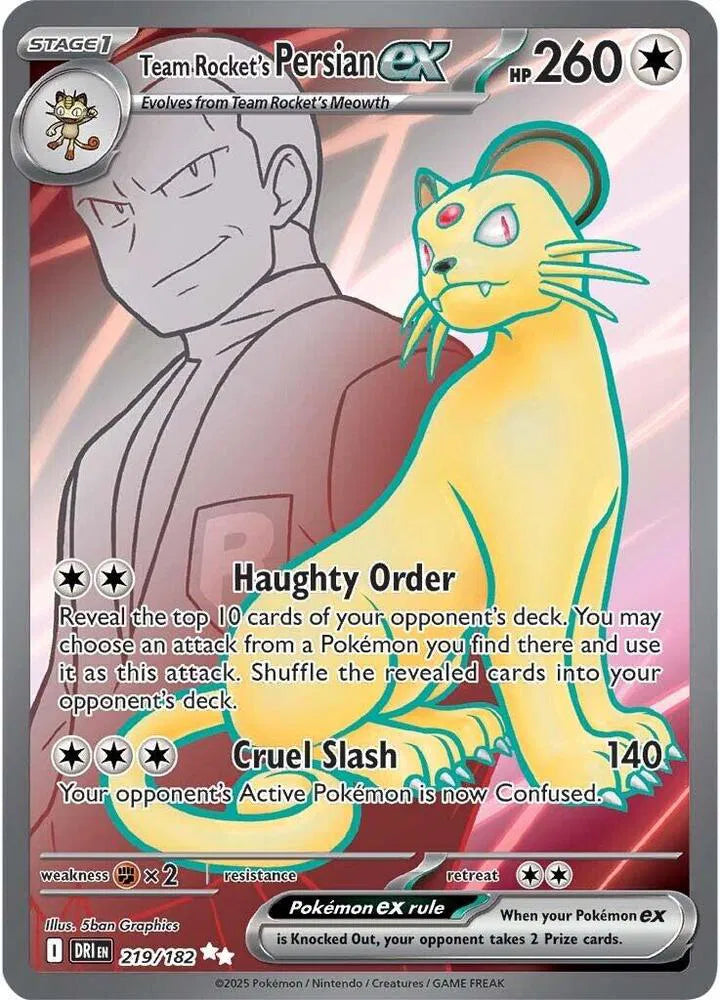 Team Rocket's Persian ex - Destined Rivals (Ultra Rare)