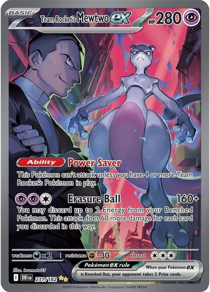 Team Rocket's Mewtwo ex - Destined Rivals (Special Illustration Rare, 231/182 Holo)