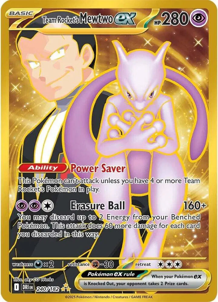 Team Rocket's Mewtwo ex - Destined Rivals (Hyper Rare, 240/182 Holo)