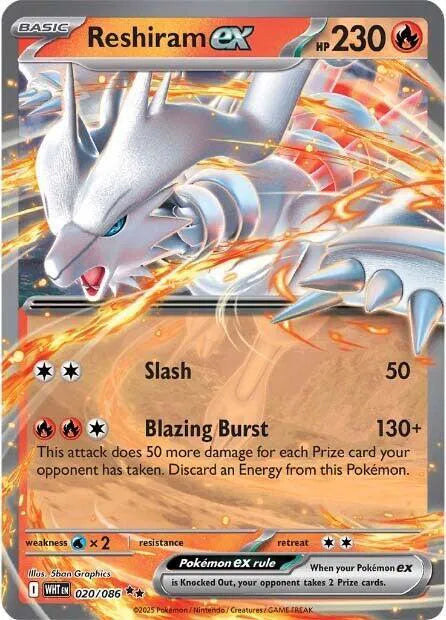 Reshiram ex - White Flare (Double Rare, 020/086 Holo)