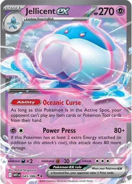 Jellicent ex - White Flare (Double Rare, 045/086 Holo)