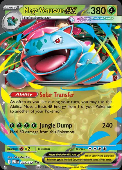 Mega Venusaur ex - Mega Evolution (Double Rare, 003/132 Holo)