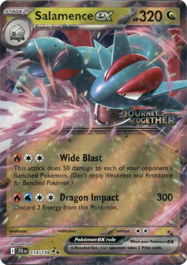 Salamence ex - 114/159 (Journey Together Stamped) (Double Rare)