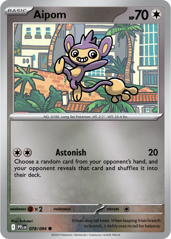 Aipom - Phantasmal Flames (078/094 Reverse Holo)