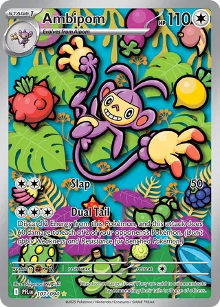 Ambipom - Phantasmal Flames (Illustration Rare, 107/094 Holo) — Single | God Pack Collection