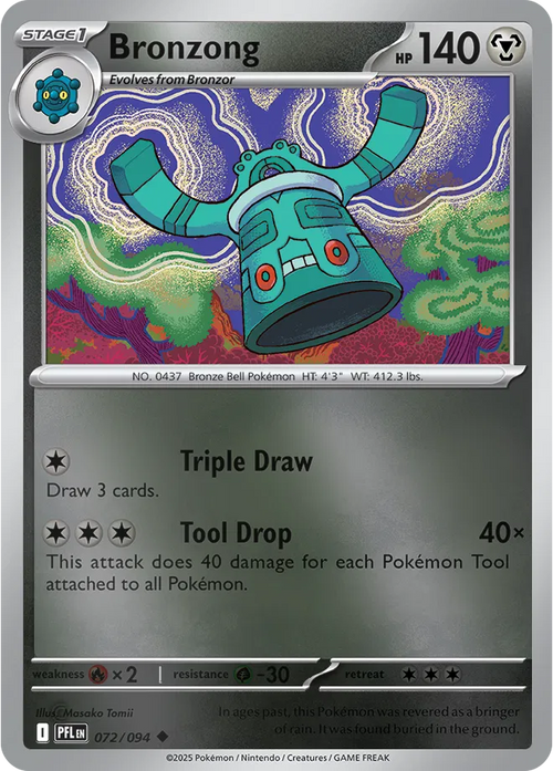 Bronzong - Phantasmal Flames (072/094 Reverse Holo) — Single | God Pack Collection