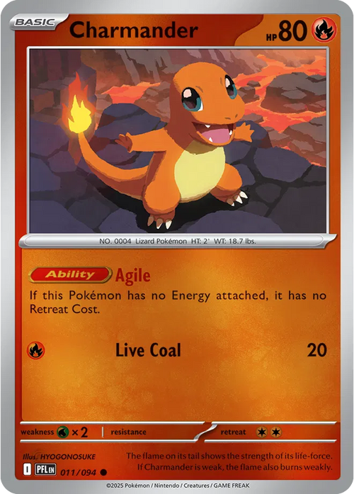 Charmander - Phantasmal Flames (011/094 Reverse Holo) — Single | God Pack Collection