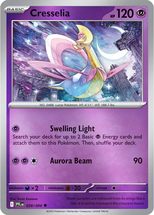 Cresselia - Phantasmal Flames (039/094 Reverse Holo) — Single | God Pack Collection