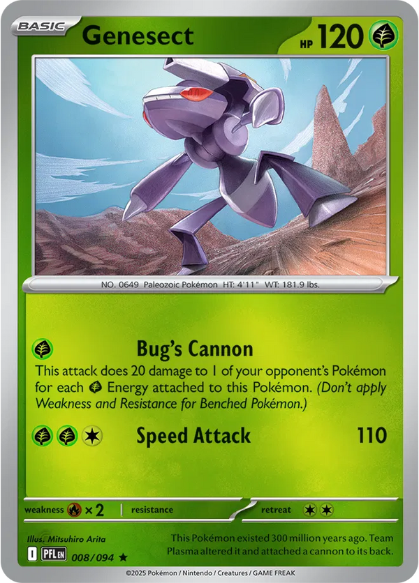 Genesect - Phantasmal Flames (008/094 Reverse Holo)