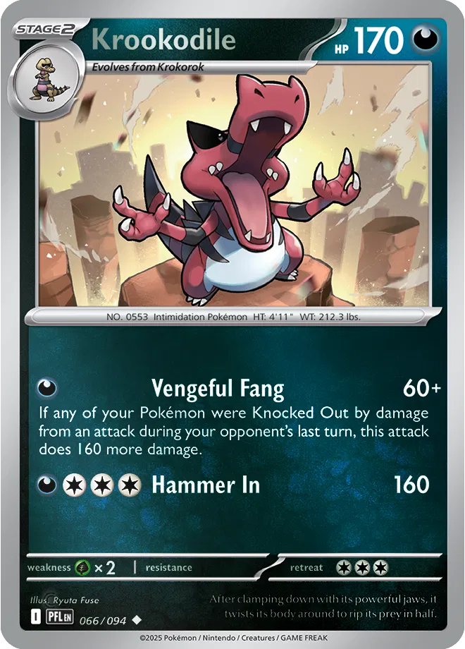 Krookodile - Phantasmal Flames (066/094 Reverse Holo)