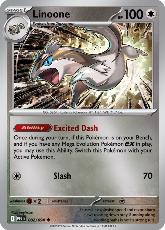 Linoone - Phantasmal Flames (082/094 Reverse Holo)