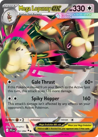 Mega Lopunny ex - Phantasmal Flames (Double Rare, 084/094 Holo)