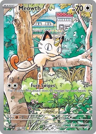 Meowth - Phantasmal Flames (Illustration Rare)