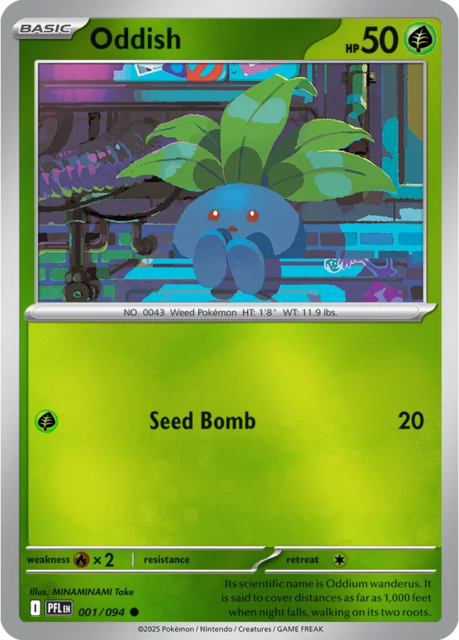 Oddish - Phantasmal Flames (001/094 Reverse Holo)