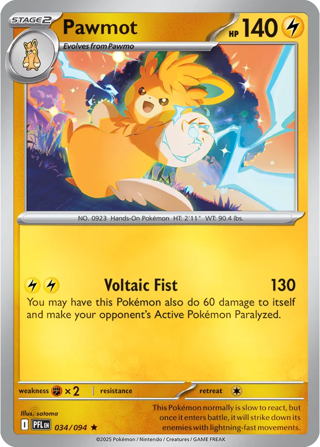 Pawmot - Phantasmal Flames (034/094 Reverse Holo)