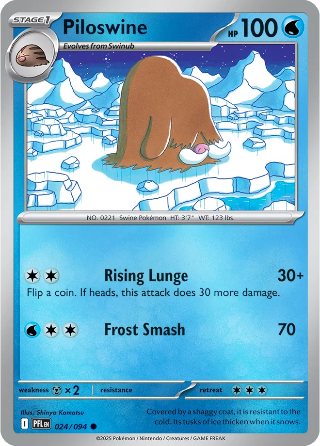 Piloswine - Phantasmal Flames (024/094 Reverse Holo)
