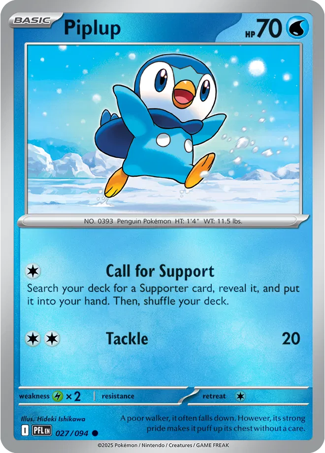 Piplup - Phantasmal Flames (027/094 Reverse Holo)