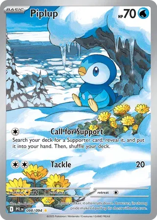 Piplup - Phantasmal Flames (Illustration Rare, 098/094 Holo)