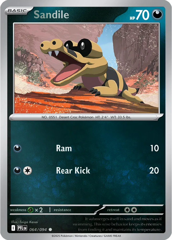 Sandile - Phantasmal Flames (064/094 Reverse Holo)