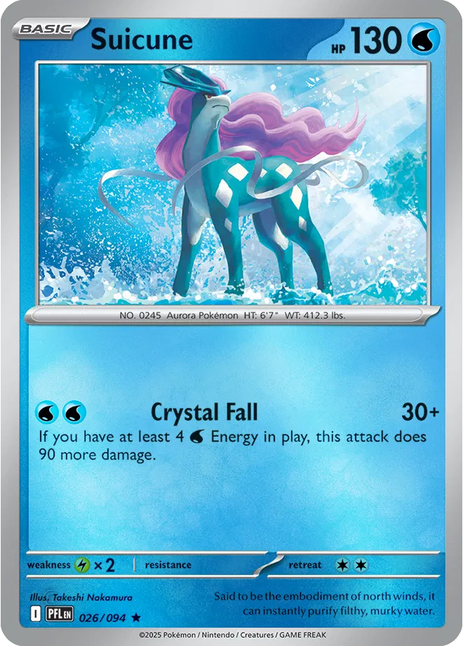 Suicune - Phantasmal Flames (026/094 Reverse Holo)