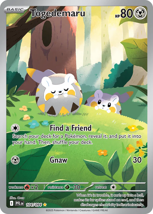 Togedemaru - Phantasmal Flames (Illustration Rare, 104/094 Holo)