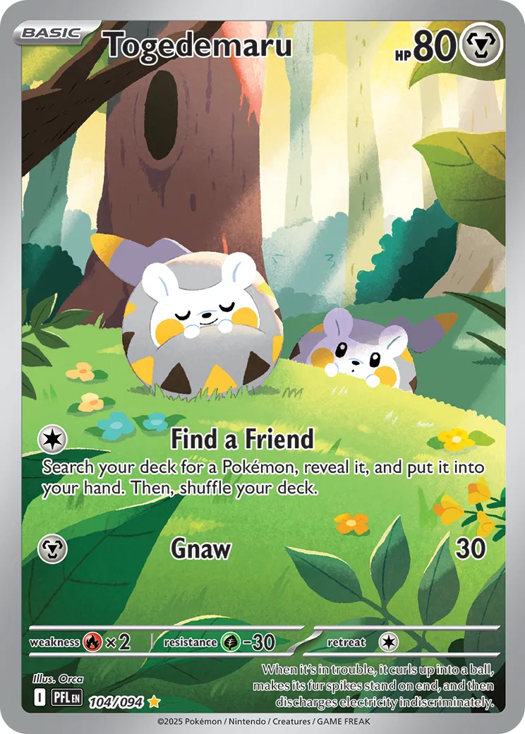 Togedemaru - Phantasmal Flames (Illustration Rare, 104/094 Holo)
