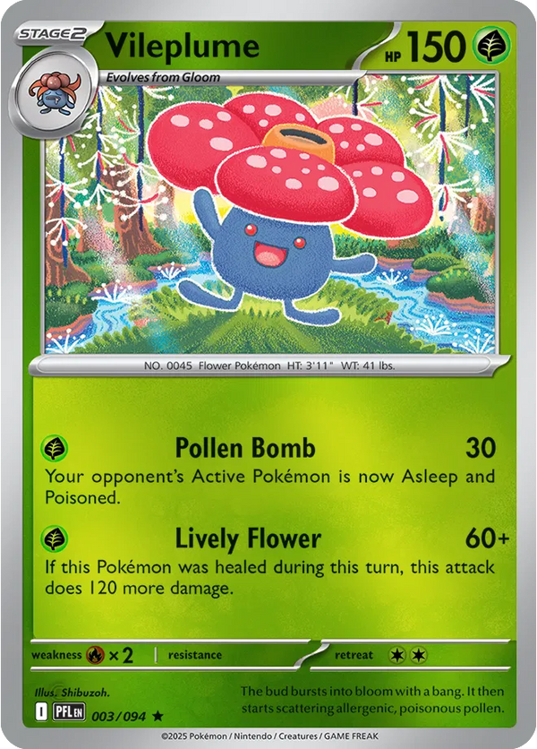 Vileplume - Phantasmal Flames (003/094 Reverse Holo)