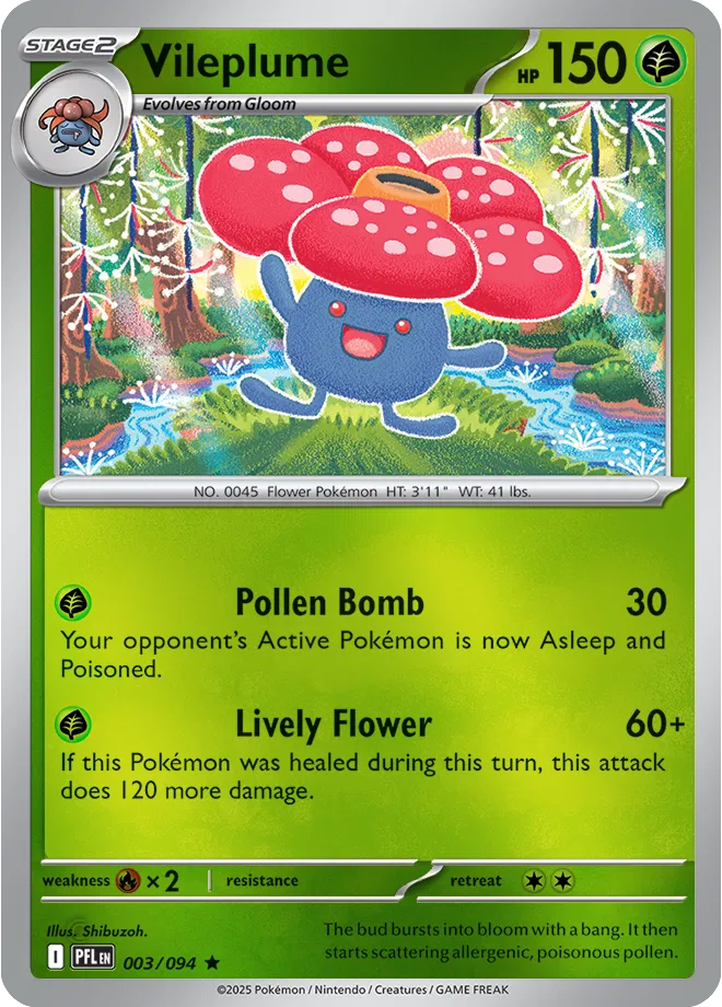 Vileplume - Phantasmal Flames (003/094 Reverse Holo)
