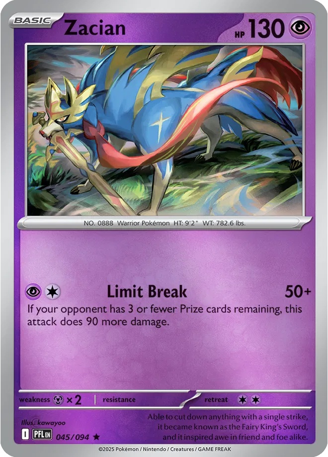Zacian - Phantasmal Flames (045/094 Holo)